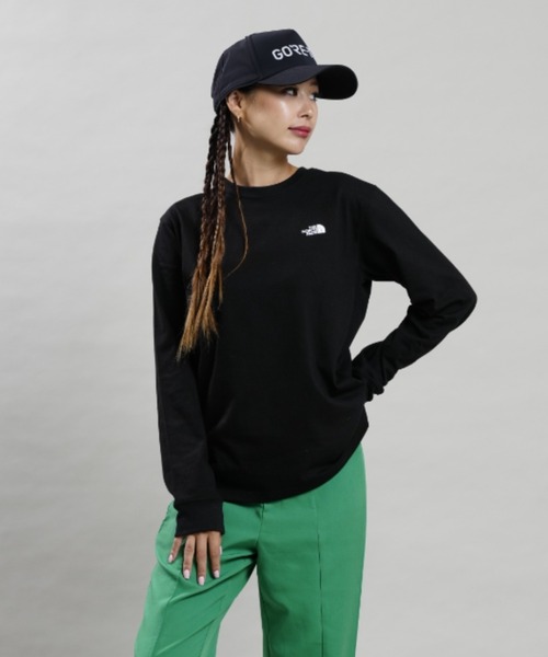 THE NORTH FACE（ザノースフェイス）の「THE NORTH FACE/ノースフェイス   ルーズシルエット /無地バックプリントロンT /ロングスリーブTEE  NTW32343（Tシャツ/カットソー・レディース・ブラック/グレー/ホワイト/ピンク・M/L/XL）」の5枚目の写真