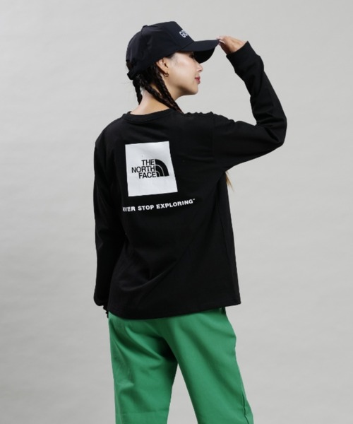 THE NORTH FACE（ザノースフェイス）の「THE NORTH FACE/ノースフェイス   ルーズシルエット /無地バックプリントロンT /ロングスリーブTEE  NTW32343（Tシャツ/カットソー・レディース・ブラック/グレー/ホワイト/ピンク・M/L/XL）」の6枚目の写真