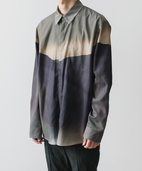 KAZUYUKI KUMAGAI ATTACHMENT(カズユキクマガイアタッチメント)の「PE TWILL L/S PRINT SHIRT(シャツ/ブラウス・メンズ・ブルー/ブラウン・2/1)」の18枚目の写真