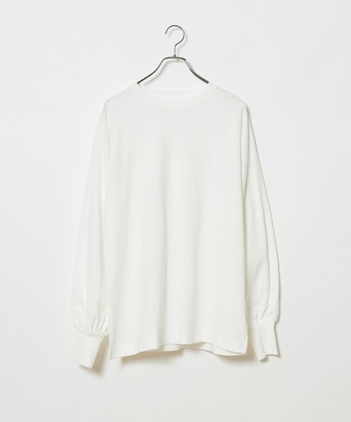 CIAOPANIC（チャオパニック）の「度詰めラグランビッグTシャツ（Tシャツ/カットソー・レディース・ブラック/ブラウン/オフホワイト/ローズ・FREE）」の2枚目の写真