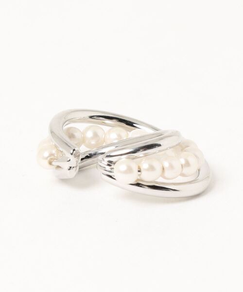 flower(フラワー)の「クロスパールイヤーカフ(イヤーカフ・レディース・シルバー/ゴールド・FREE)」の4枚目の写真