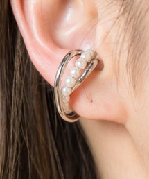 クロスパールイヤーカフ