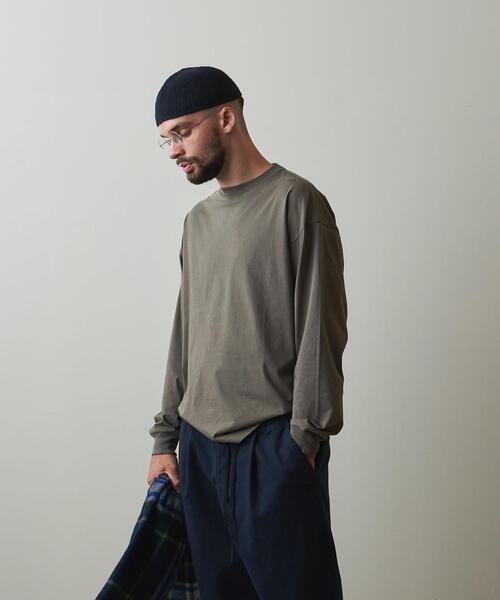 Steven Alan（スティーブンアラン）の「＜Steven Alan＞ SIRO CREW NECK LONG SLEEVE TEE-LOOSE/Tシャツ（Tシャツ/カットソー・メンズ・ブラック/オリーブ/ライトグレー・S/M/L/XL）」の11枚目の写真