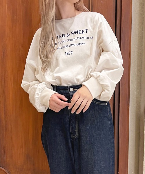 apres jour(アプレジュール)の「ショート丈プリントロンT【ZOZOTOWN限定アイテム】(Tシャツ/カットソー・レディース・アイボリー/ナチュラル/ブラック/その他/グリーン/ホワイト系その他/オフホワイト/クリーム・フリー/X-LARGE)」の16枚目の写真