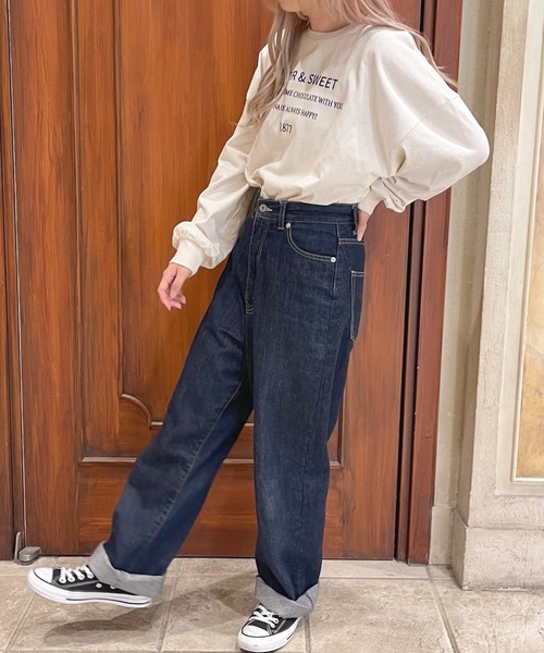 apres jour(アプレジュール)の「ショート丈プリントロンT【ZOZOTOWN限定アイテム】(Tシャツ/カットソー・レディース・アイボリー/ナチュラル/ブラック/その他/グリーン/ホワイト系その他/オフホワイト/クリーム・フリー/X-LARGE)」の18枚目の写真