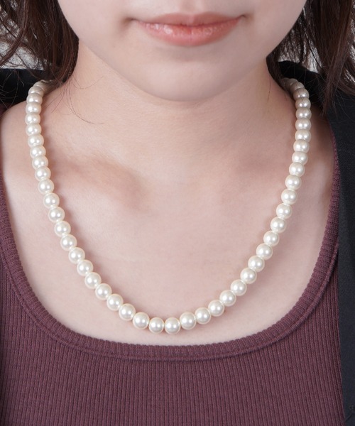 SPINNS（スピンズ）の「50cm シンプルパールネックレス（ネックレス・レディース・ホワイト・ONESIZE）」の10枚目の写真