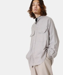marka | marka / マーカ：W POCKET BAND COLLAR SHIRT - STRIPE VIELLA -：M21D-03SH01C[COR](シャツ/ブラウス)