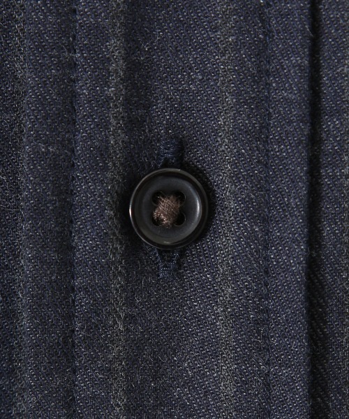 marka（マーカ）の「marka / マーカ：W POCKET BAND COLLAR SHIRT - STRIPE VIELLA -：M21D-03SH01C[COR]（シャツ/ブラウス・メンズ・チャコールグレー/グレー系その他・1/2/3）」の6枚目の写真