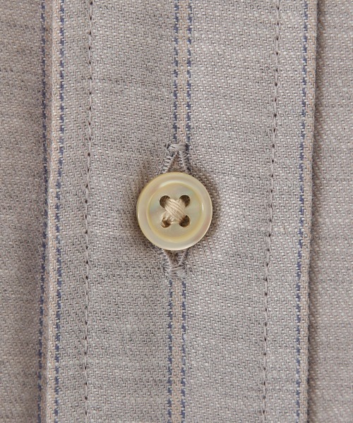 marka（マーカ）の「marka / マーカ：W POCKET BAND COLLAR SHIRT - STRIPE VIELLA -：M21D-03SH01C[COR]（シャツ/ブラウス・メンズ・チャコールグレー/グレー系その他・1/2/3）」の10枚目の写真