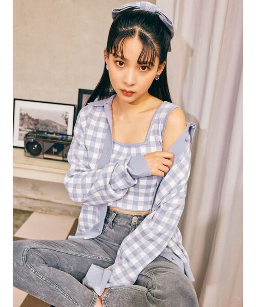 MURUA（ムルーア）の「【MURUA×よしミチ】サマーニットキャミ（ニット/セーター・レディース・グリーン/その他1・FREE）」の2枚目の写真