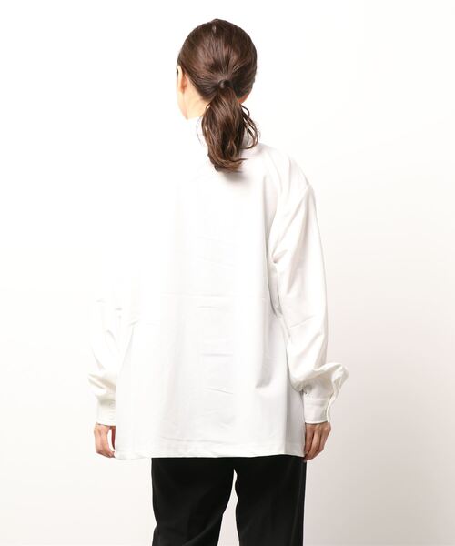 RASVOA（ラスボア）の「ファイヤーパターンシャツ（シャツ/ブラウス・レディース・ブラック/オフホワイト・FREE）」の4枚目の写真