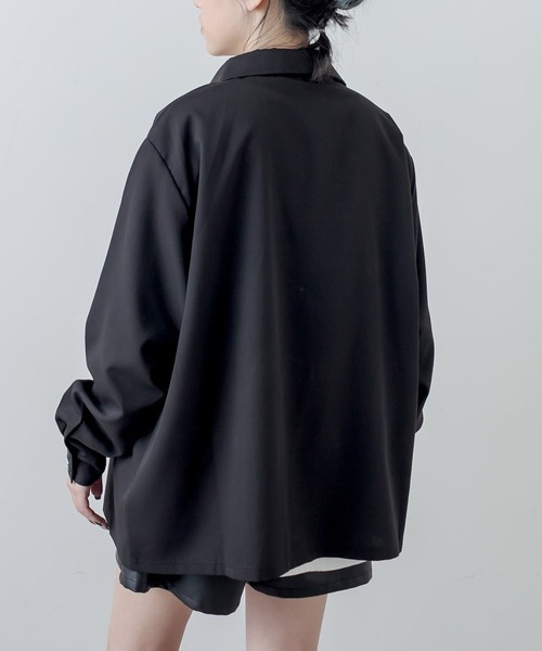 RASVOA（ラスボア）の「ファイヤーパターンシャツ（シャツ/ブラウス・レディース・ブラック/オフホワイト・FREE）」の7枚目の写真