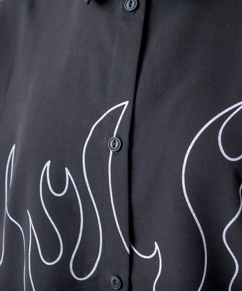 RASVOA（ラスボア）の「ファイヤーパターンシャツ（シャツ/ブラウス・レディース・ブラック/オフホワイト・FREE）」の21枚目の写真