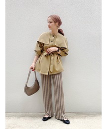 ストライプニットパンツ