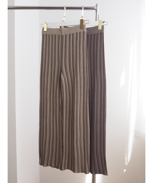 JUMELLE（ジュメロ）の「ストライプニットパンツ（その他パンツ・レディース・ベージュ/モカ・FREE）」の7枚目の写真