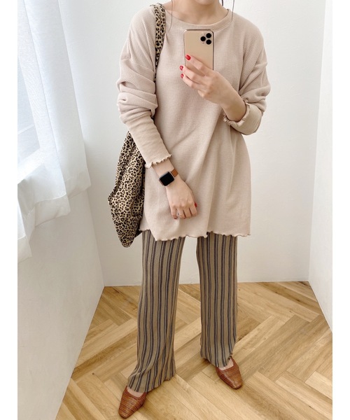 JUMELLE（ジュメロ）の「ストライプニットパンツ（その他パンツ・レディース・ベージュ/モカ・FREE）」の14枚目の写真