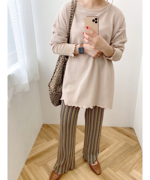 JUMELLE（ジュメロ）の「ストライプニットパンツ（その他パンツ・レディース・ベージュ/モカ・FREE）」の6枚目の写真