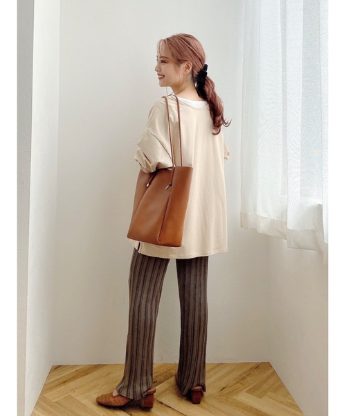 JUMELLE（ジュメロ）の「ストライプニットパンツ（その他パンツ・レディース・ベージュ/モカ・FREE）」の4枚目の写真