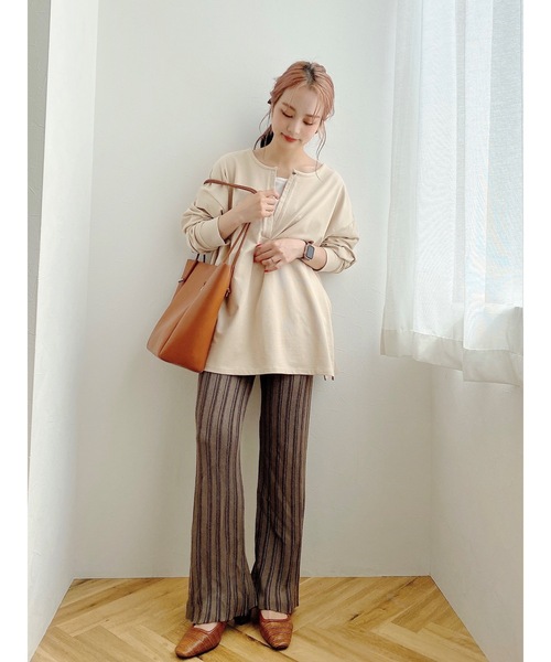 JUMELLE（ジュメロ）の「ストライプニットパンツ（その他パンツ・レディース・ベージュ/モカ・FREE）」の13枚目の写真