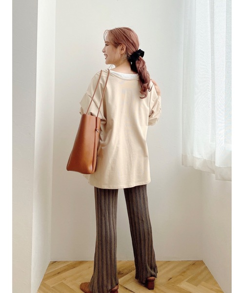 JUMELLE（ジュメロ）の「ストライプニットパンツ（その他パンツ・レディース・ベージュ/モカ・FREE）」の9枚目の写真