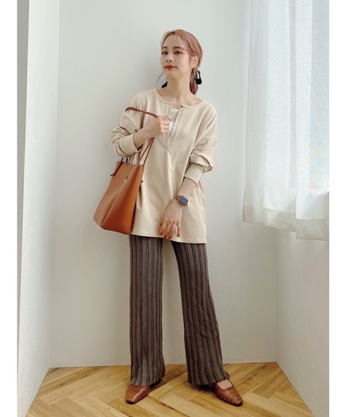 JUMELLE（ジュメロ）の「ストライプニットパンツ（その他パンツ・レディース・ベージュ/モカ・FREE）」の15枚目の写真