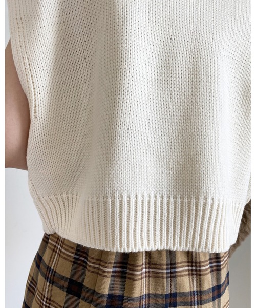 MLI'A(エムリア)の「パッチワークケーブルニット(ニット/セーター・レディース・アイボリー/ブラック/モカ・M)」の22枚目の写真