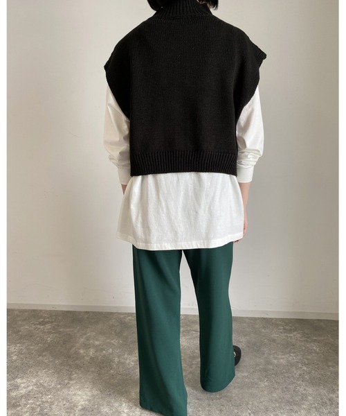 MLI'A(エムリア)の「パッチワークケーブルニット(ニット/セーター・レディース・アイボリー/ブラック/モカ・M)」の17枚目の写真