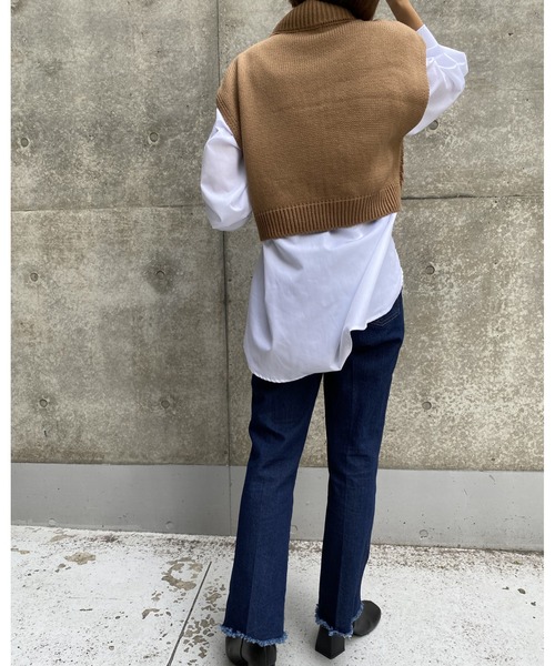 MLI'A(エムリア)の「パッチワークケーブルニット(ニット/セーター・レディース・アイボリー/ブラック/モカ・M)」の10枚目の写真