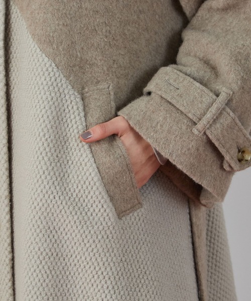 FRAPBOIS(フラボア)の「ケープコート(その他アウター・レディース・ブラック/モカ・1/0)」の7枚目の写真