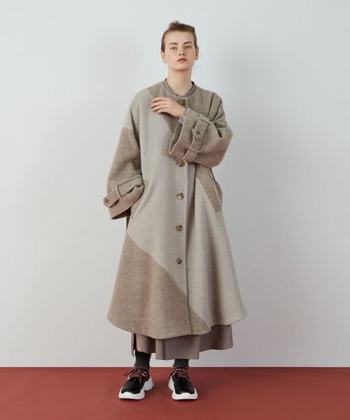 FRAPBOIS(フラボア)の「ケープコート(その他アウター・レディース・ブラック/モカ・1/0)」の11枚目の写真