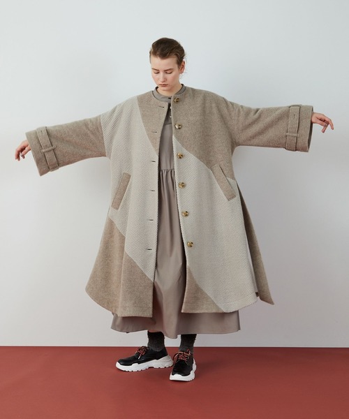 FRAPBOIS(フラボア)の「ケープコート(その他アウター・レディース・ブラック/モカ・1/0)」の22枚目の写真