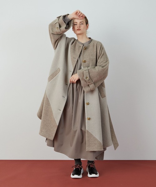 FRAPBOIS(フラボア)の「ケープコート(その他アウター・レディース・ブラック/モカ・1/0)」の14枚目の写真