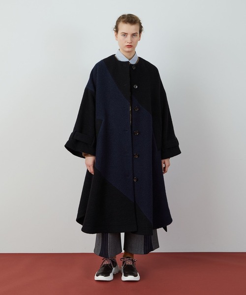 FRAPBOIS(フラボア)の「ケープコート(その他アウター・レディース・ブラック/モカ・1/0)」の9枚目の写真