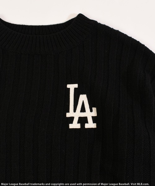 BACK TO THE FIELD(バック トゥー ザ フィールド)の「【MLB】ロゴクラッシュニット(ニット/セーター・レディース・グリーン/ブラック/オフホワイト・FREE)」の7枚目の写真