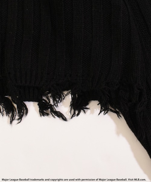 BACK TO THE FIELD(バック トゥー ザ フィールド)の「【MLB】ロゴクラッシュニット(ニット/セーター・レディース・グリーン/ブラック/オフホワイト・FREE)」の8枚目の写真