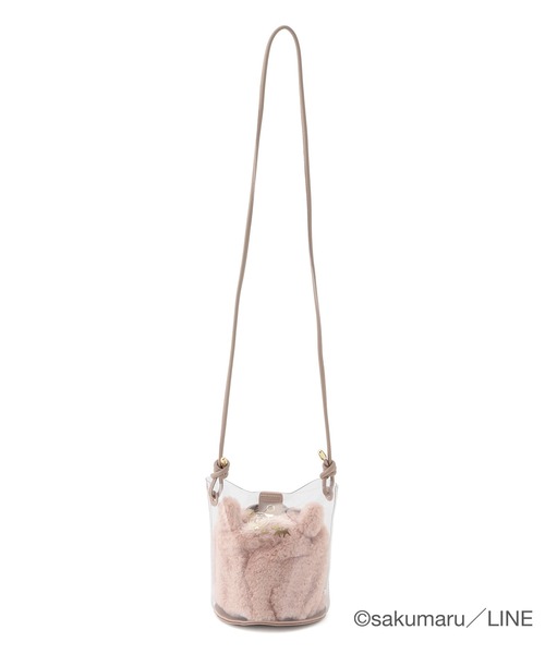 ROPE' PICNIC（ロペピクニック）の「【うさまる×ROPE' PICNIC】エコファー巾着＆クリアショルダーバッグ（ショルダーバッグ・レディース・オフホワイト/ピンク・FREE）」の7枚目の写真
