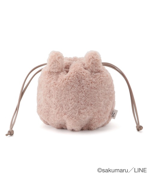 ROPE' PICNIC（ロペピクニック）の「【うさまる×ROPE' PICNIC】エコファー巾着＆クリアショルダーバッグ（ショルダーバッグ・レディース・オフホワイト/ピンク・FREE）」の4枚目の写真
