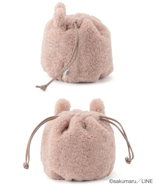 ROPE' PICNIC（ロペピクニック）の「【うさまる×ROPE' PICNIC】エコファー巾着＆クリアショルダーバッグ（ショルダーバッグ・レディース・オフホワイト/ピンク・FREE）」の20枚目の写真