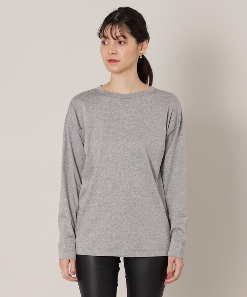 EPOCA THE SHOP（エポカザショップ）の「【川上さやか×EPOCA THE SHOP】バックロゴロングスリーブカットソー（Tシャツ/カットソー・レディース・チャコールグレー/ホワイト・38）」の9枚目の写真