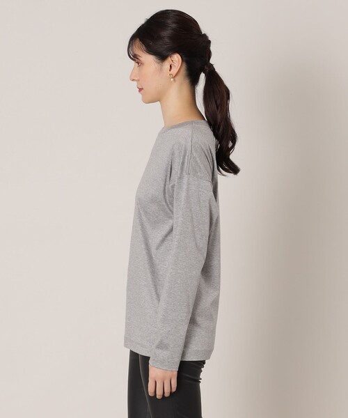 EPOCA THE SHOP（エポカザショップ）の「【川上さやか×EPOCA THE SHOP】バックロゴロングスリーブカットソー（Tシャツ/カットソー・レディース・チャコールグレー/ホワイト・38）」の10枚目の写真