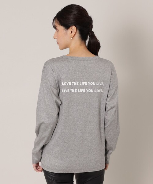 EPOCA THE SHOP（エポカザショップ）の「【川上さやか×EPOCA THE SHOP】バックロゴロングスリーブカットソー（Tシャツ/カットソー・レディース・チャコールグレー/ホワイト・38）」の11枚目の写真