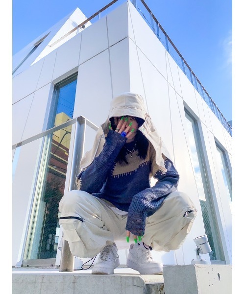UMA WANG ダメージニット XU（エックスユー）の「【XU/エックスユー】design knit/ニット