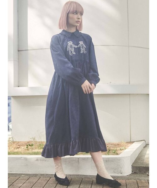 merry jenny（メリージェニー）の「ロングbearジャガードシャツ