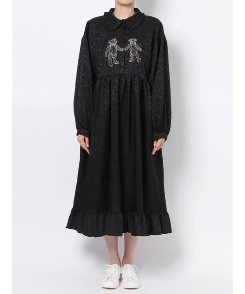 merry jenny（メリージェニー）の「ロングbearジャガードシャツ