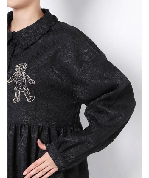 merry jenny（メリージェニー）の「ロングbearジャガードシャツワンピース（ワンピース・レディース・ブラック/ネイビー/ブルー・FREE）」の22枚目の写真