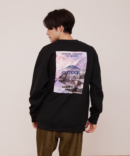 OUTDOOR PRODUCTS(アウトドアプロダクツ)の「【OUTDOOR PRODUCTS/アウトドアプロダクツ】CAMPモチーフ 裏フリーススウェットトレーナー ルーズシルエット(スウェット・メンズ・オリーブ/アイボリー/杢グレー/オフホワイト/ブラック/ライトブラウン・LARGE/MEDIUM/X-LARGE)」の3枚目の写真