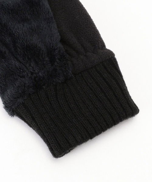 MONSIEUR NICOLE（ムッシュニコル）の「ボアグローブ（手袋・メンズ・ブラック/モカ・FREE）」の4枚目の写真