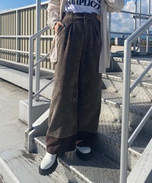 コーデュロイ切替パンツ
