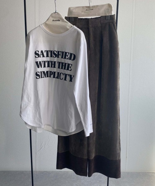 Anside（アンサイド）の「コーデュロイ切替パンツ（その他パンツ・レディース・パープル/ブラウン/グリーン・S/M）」の10枚目の写真