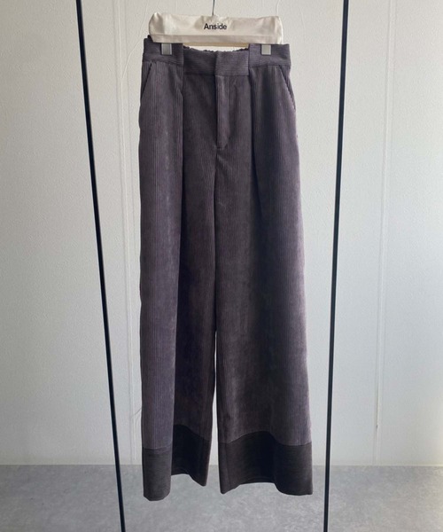 Anside（アンサイド）の「コーデュロイ切替パンツ（その他パンツ・レディース・パープル/ブラウン/グリーン・S/M）」の15枚目の写真